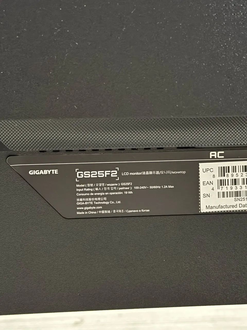 Monitor Gigabyte 25'' - 200Hz - FULL HD - PARCELO - Foto 4