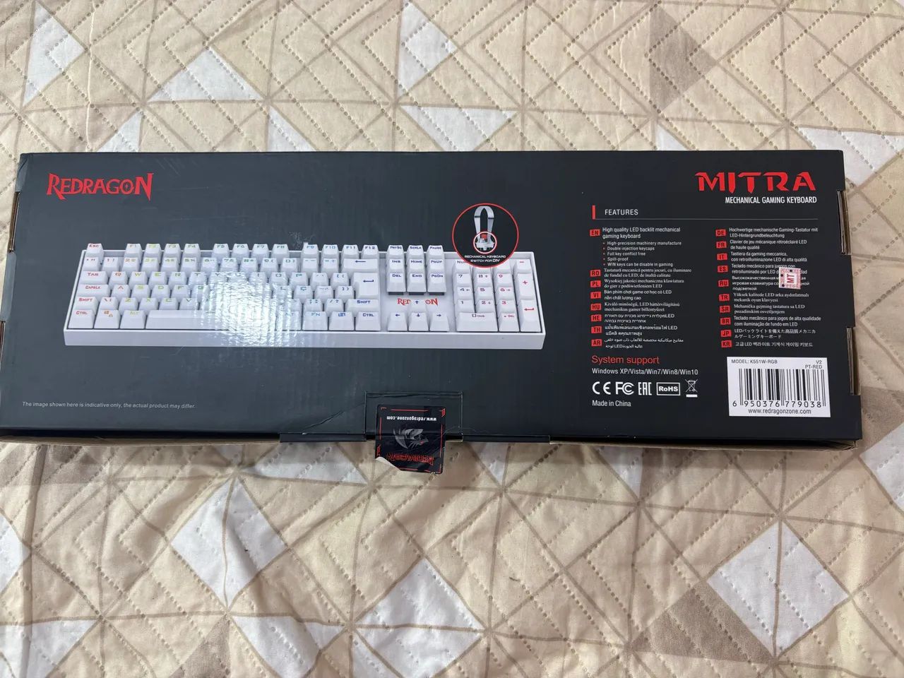 Teclado Redragon Mecânico Mitra QWERTY Outemu Red RGB - Foto 3