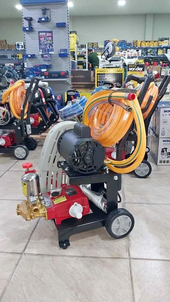 Lavadora Lava jato Motor 1.5hp c/ 10m de Mangueira Eletroplas