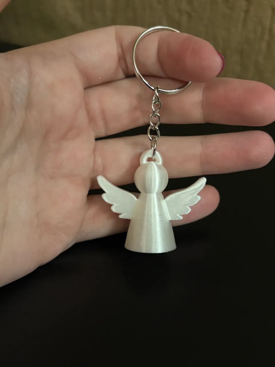 Chaveiro Mini Anjinho Branco Simples 
