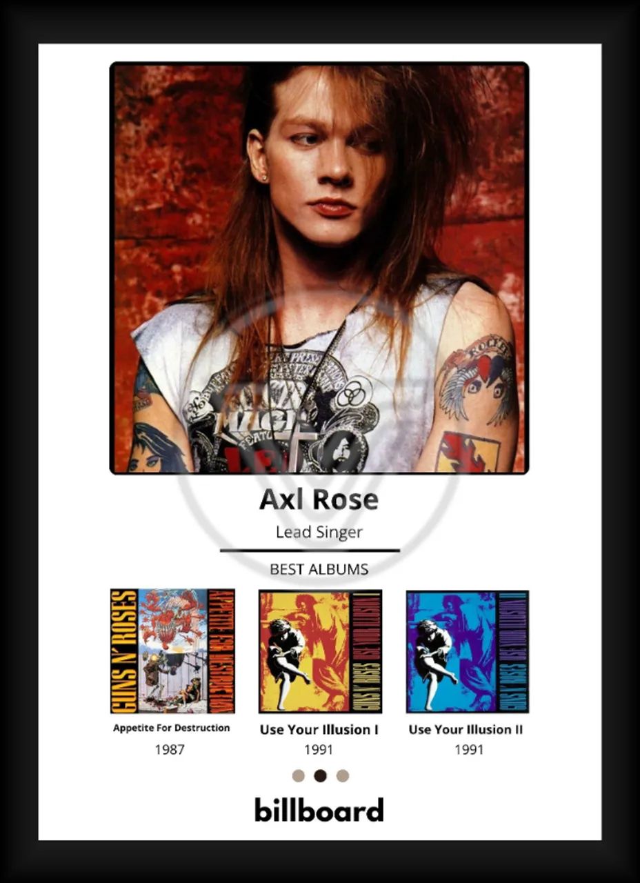 Quadros Decorativos - Estrelas do Rock e Metal - Foto 5