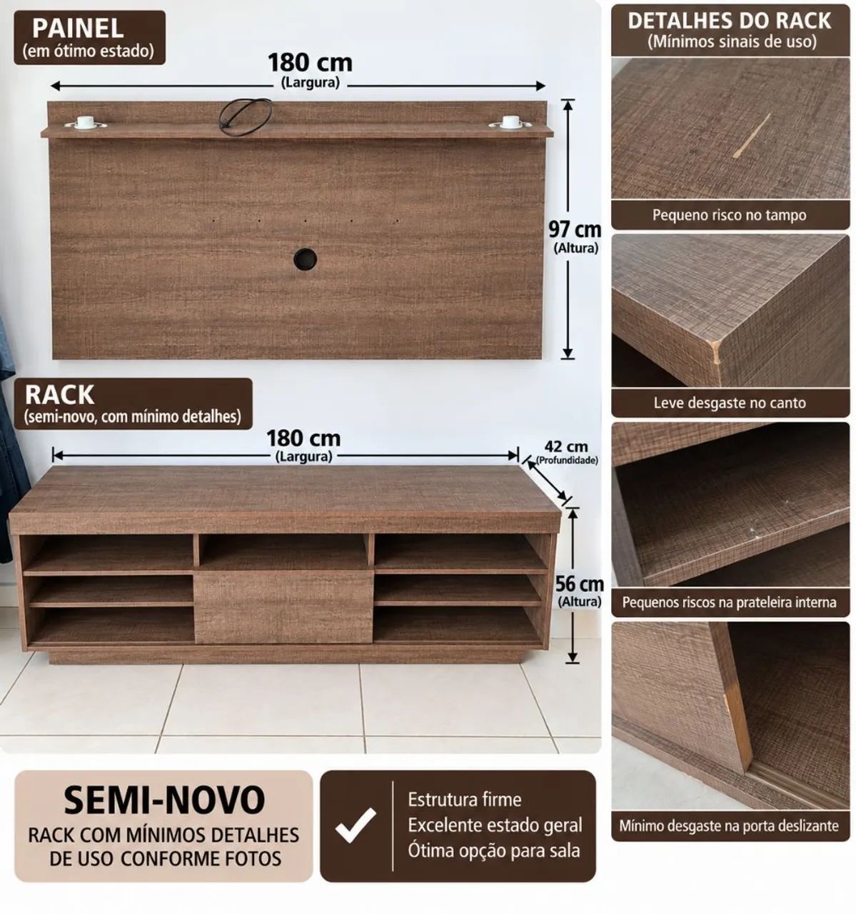 Rack e painel