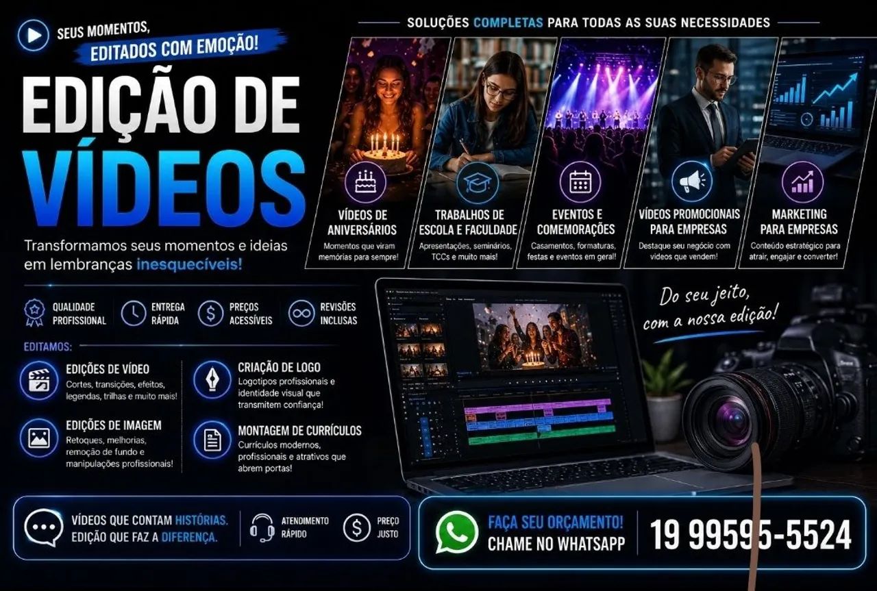 EDIÇÃO DE VÍDEOS