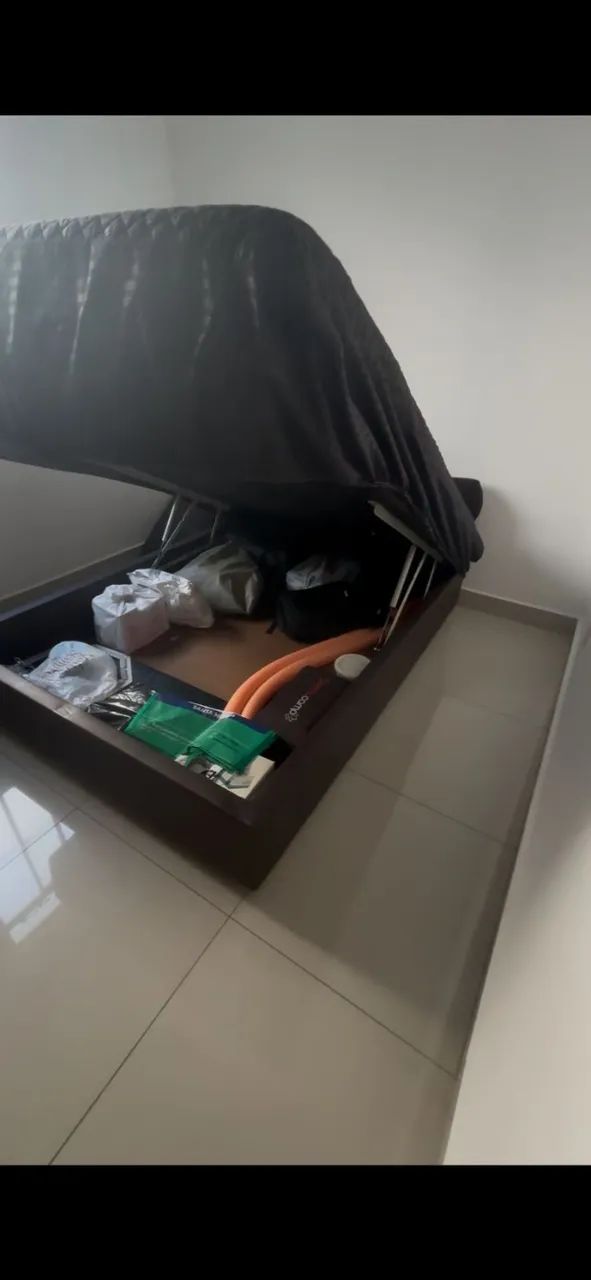 Cama Box Baú Casal com Grande Espaço Interno - em ótimo estado! - Foto 2