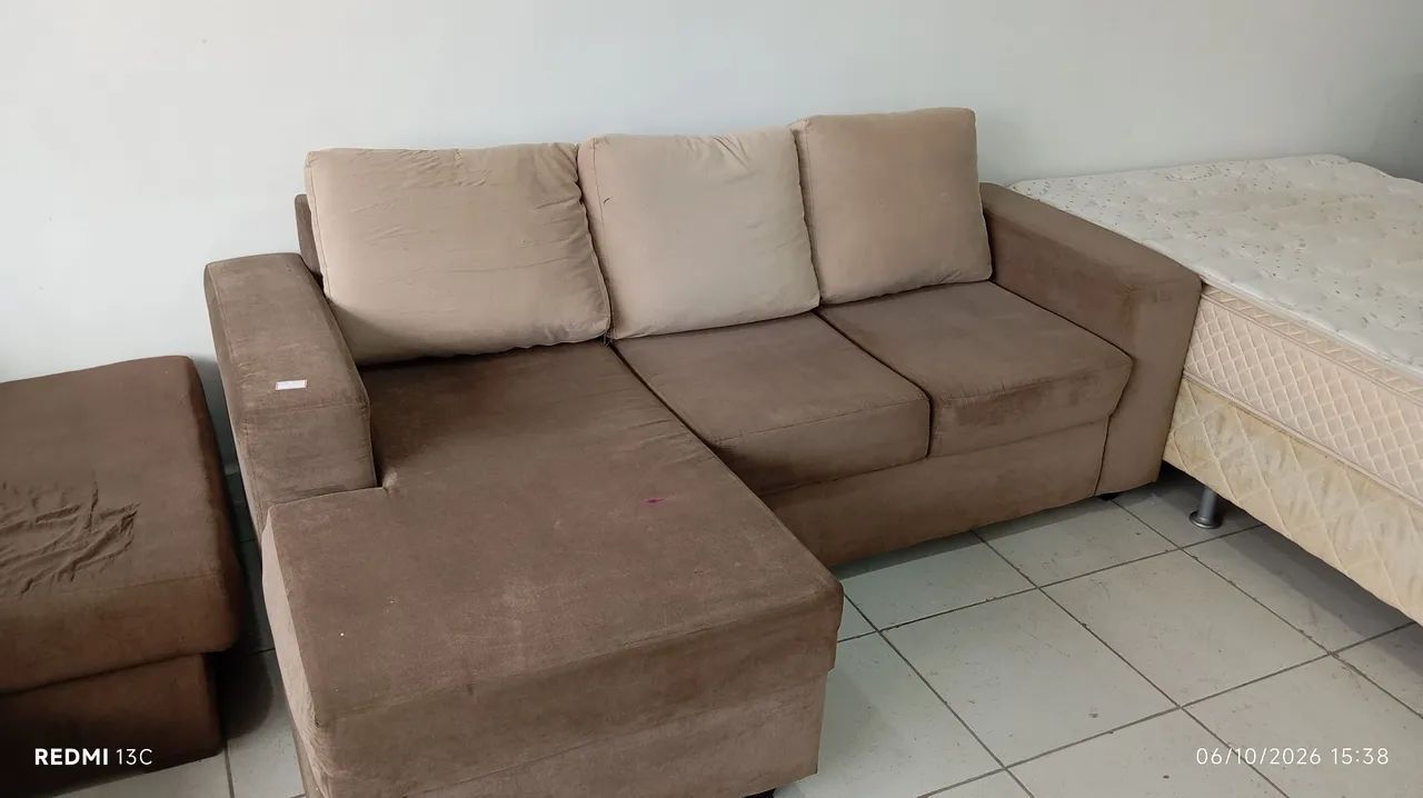 Vendo sofá com chaise 2 lugares