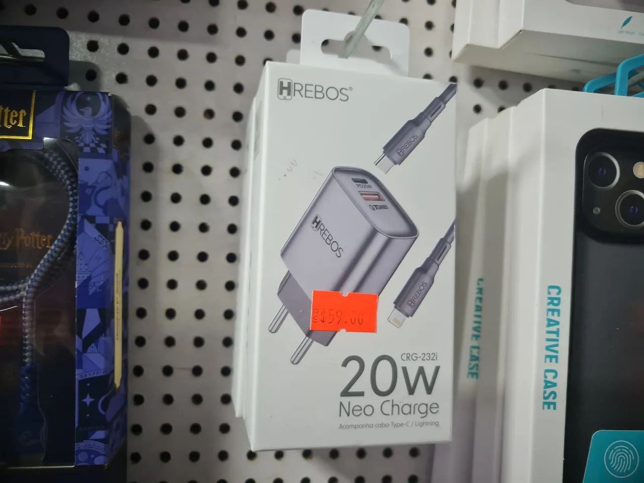 Carregadores Completos Cabo e Fonte USB-C e Lightning - Hrebos