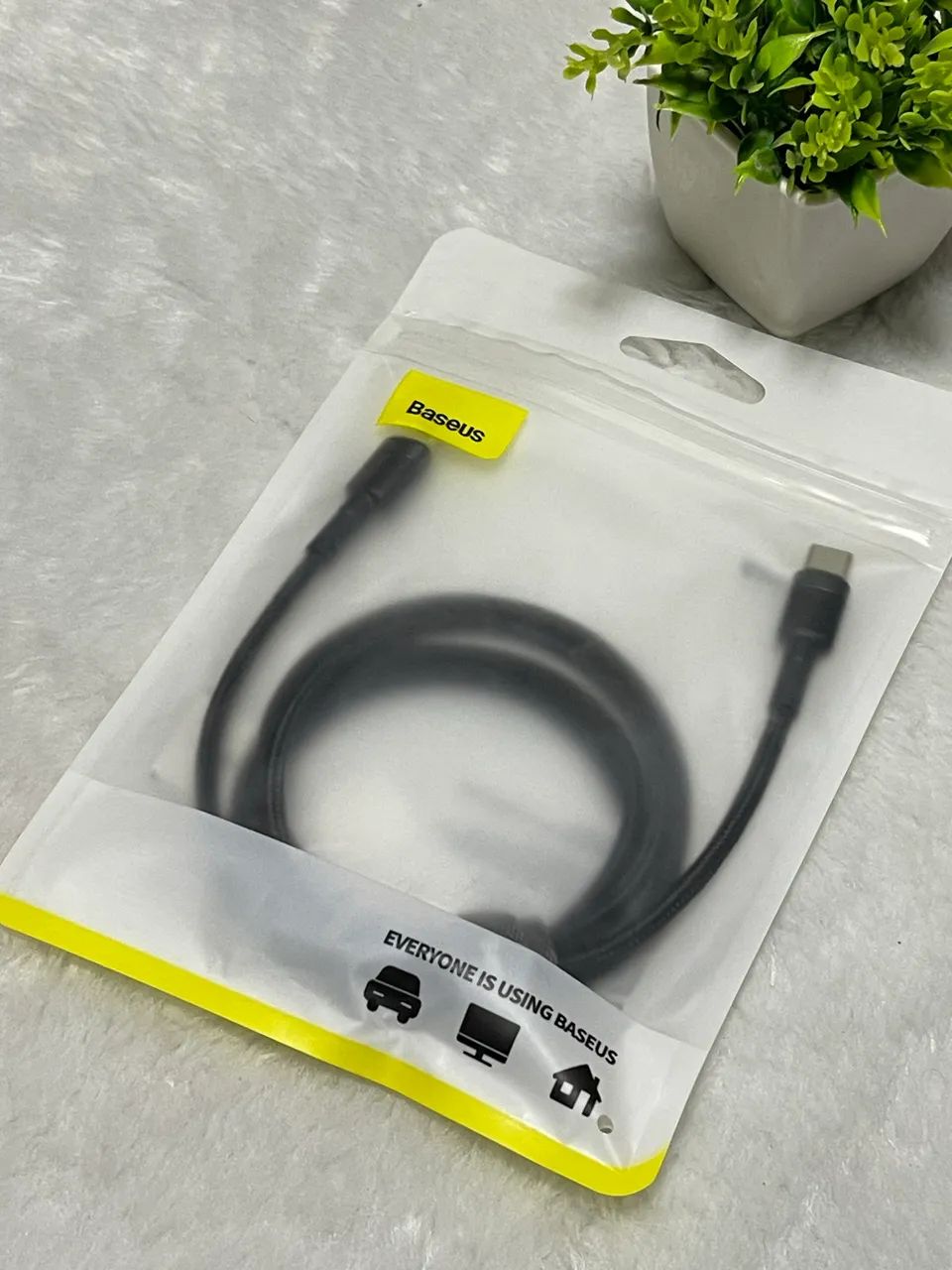 Cabo Baseus USB-C para USB-C 1m Reforçado Nylon Trançado Alta Velocidade - Foto 4
