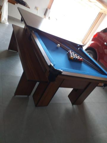 Mesa de Sinuca Maciça Tecido Azul Modelo MAG4456 - Foto 2