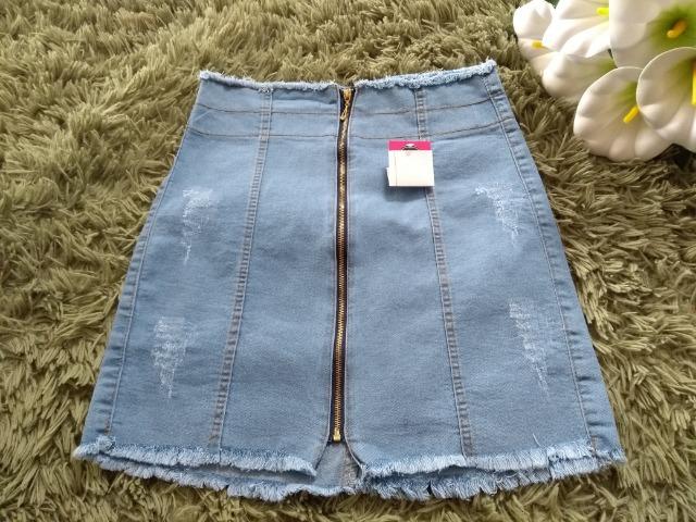 Short Jeans Feminino Alicia com elastano, numeração 36, 38, 40, 42 e 44 - Foto 2