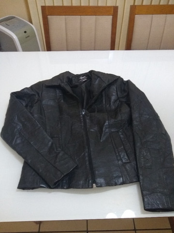 jaqueta de couro tamanho p