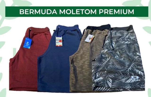 Bermudas Moletom Premium, Ótimo Para academia 