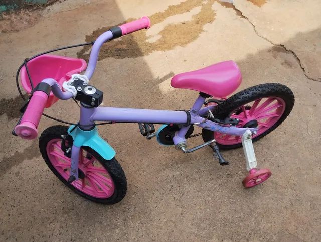 Bicicleta Infantil Aro 12 Barbie com rodinhas Caloi 3+