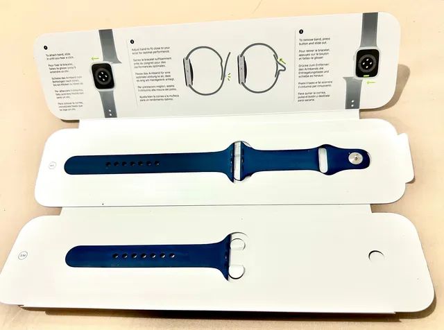 Apple Watch Series 7 45mm 32 Gb GPS - Azul com Caixa - Foto 3