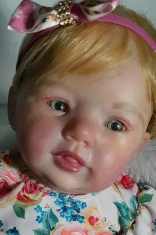 Boneca Reborn Bebê Abigail Linda 100% Silicone 13 Acessórios