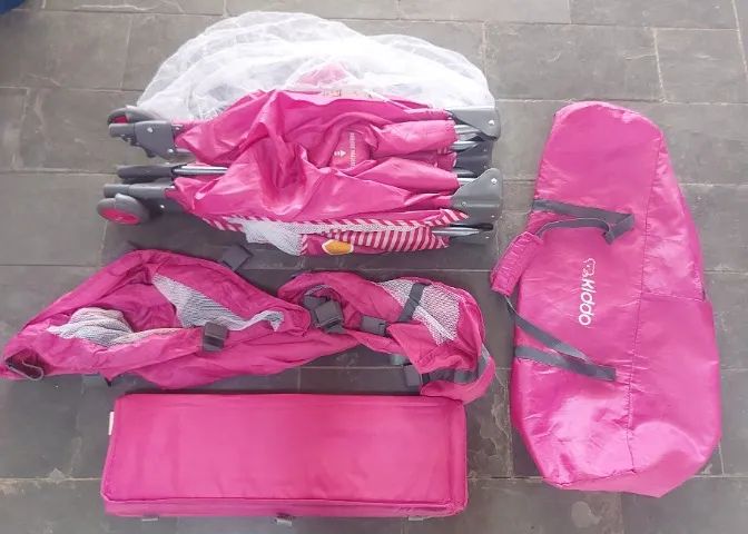Berço cercadinho kidoo rosa ótimo estado - Foto 2
