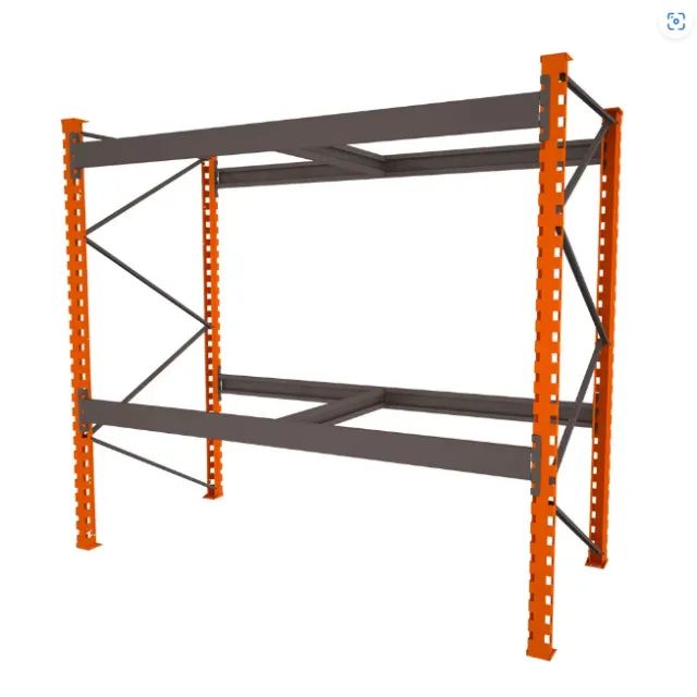 Porta-Pallet 2400 kg | OLS 0C036 | 3 níveis Modelo Continuação Mmaq Na cor Azul e Laranja 