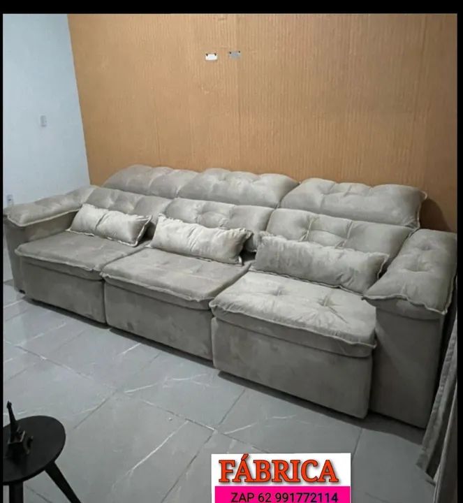 Sofá Retrátil E Reclinável Largura 2.90 cobrimos ofertas - Foto 2