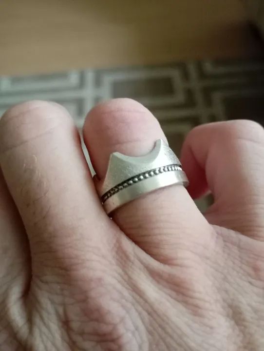 Anel Coroa prata 995 - Foto 4