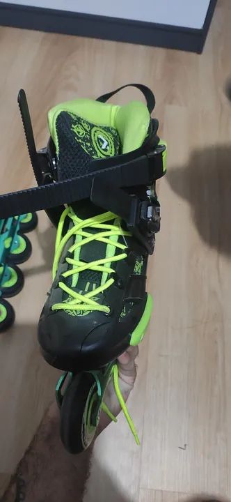 Patins Oxer Freestyle Inline Slalom Com Abec 9 Tamanho 34 - Foto 2