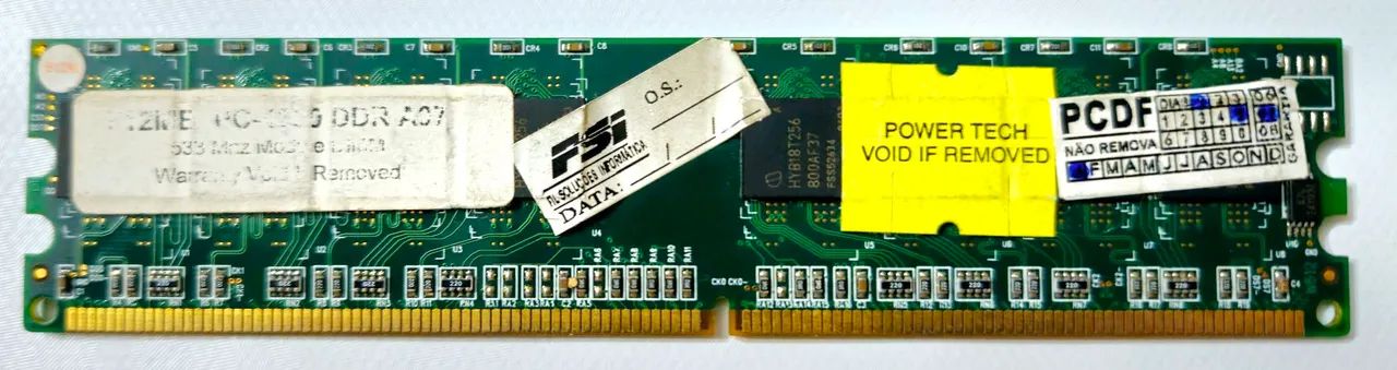 Memória RAM DDR ACT 533Mhz 512MB