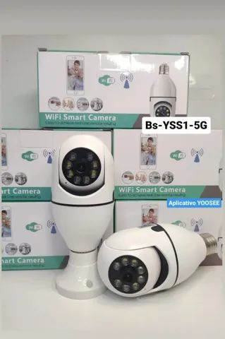 Câmera lâmpada Visão Noturna 5G Colorida Rastreamento Humano Automático - Foto 2