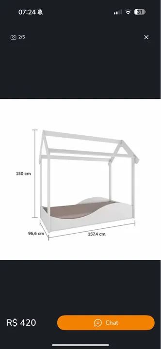Cama montessoriana branca - Foto 4