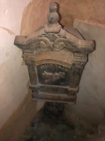Caixa Correio Colonial Pombo Grande Com Pé Ferro Fundido