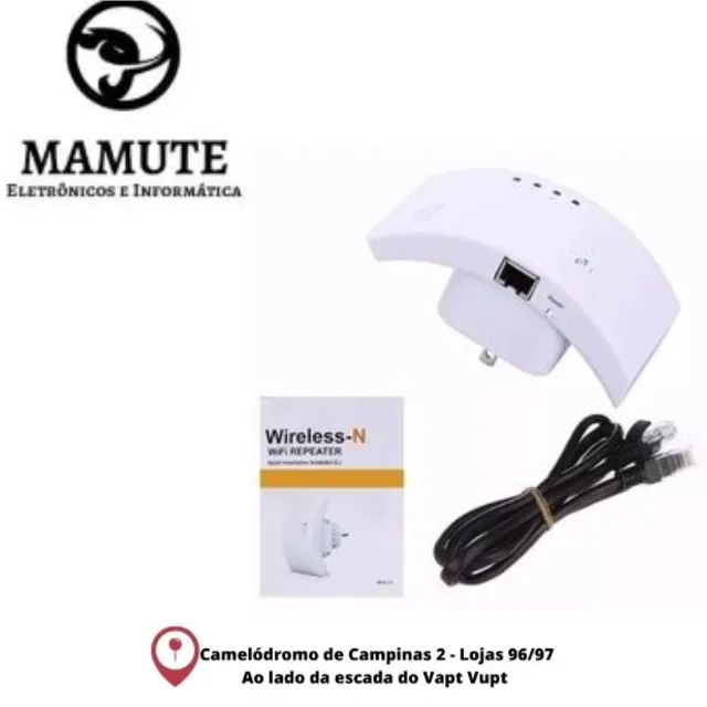 Repetidor Amplificador De Wifi Sem Antenas 300 Mbps