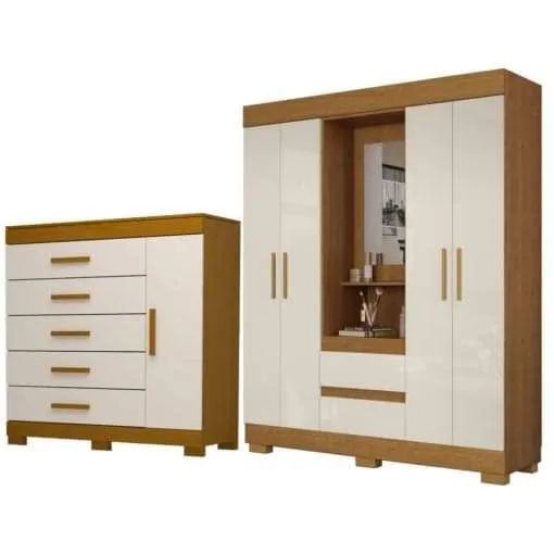 Guarda roupa capelinha isabely + Cômoda rayane tt A71 - Foto 4