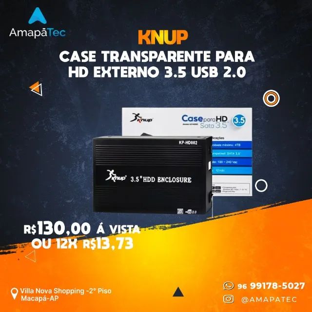 Case para HD Externo 3.5