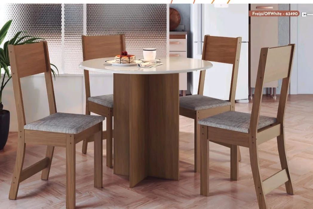 Conjunto de Mesa Évora 1,10m a pr - Foto 2