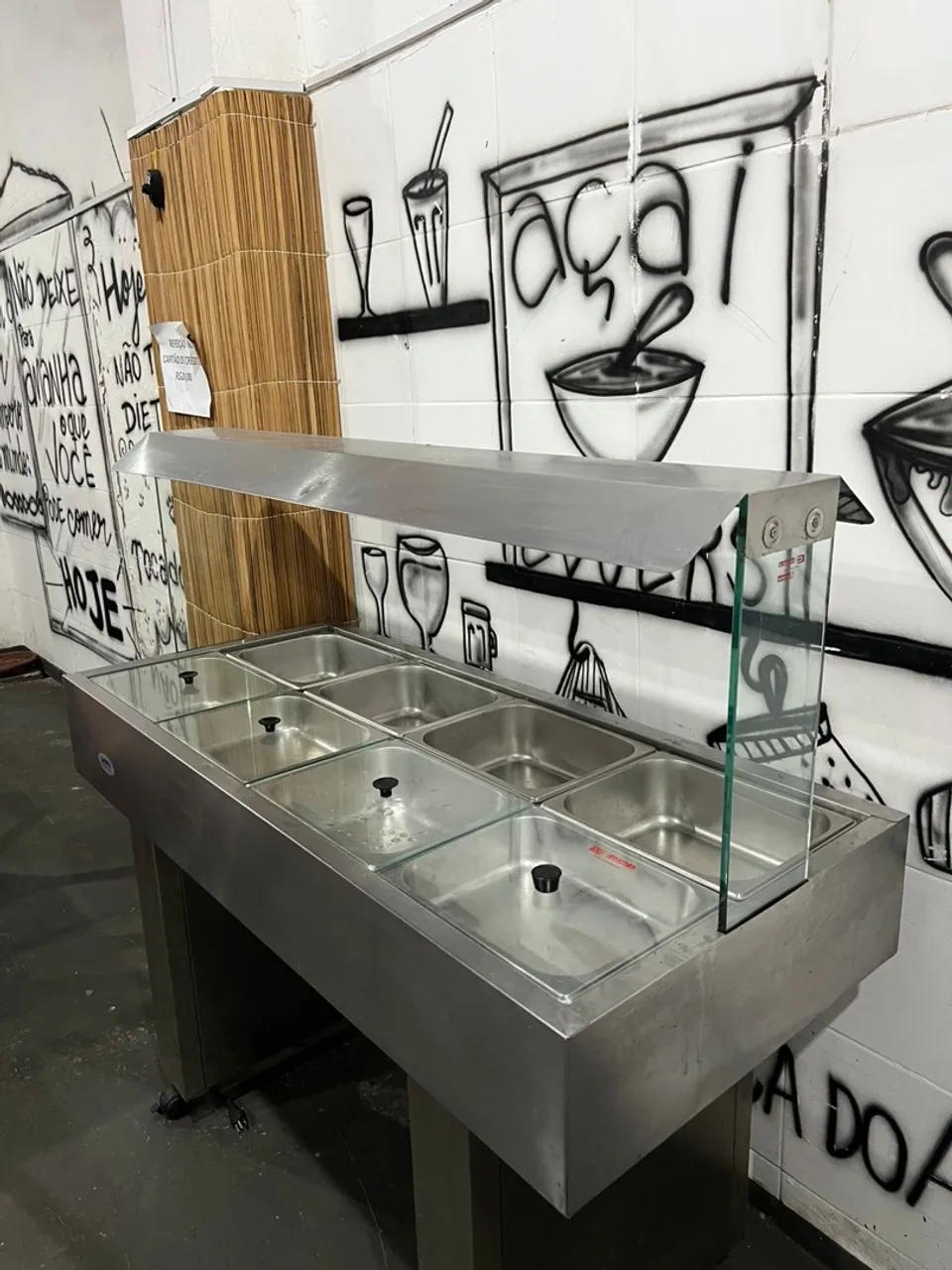 Buffet Térmico inox completo - 8 Cubas