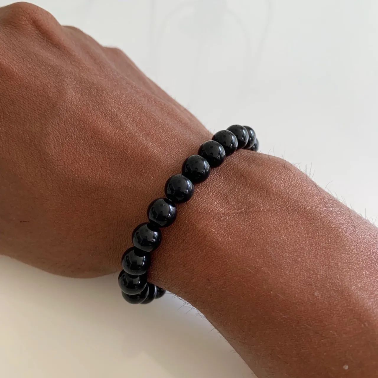 Pulseira de pedra natural preta