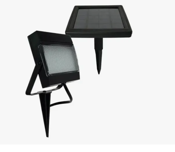 Refletor Led Solar Externo 200lm Luz Branca 6000k Com Placa