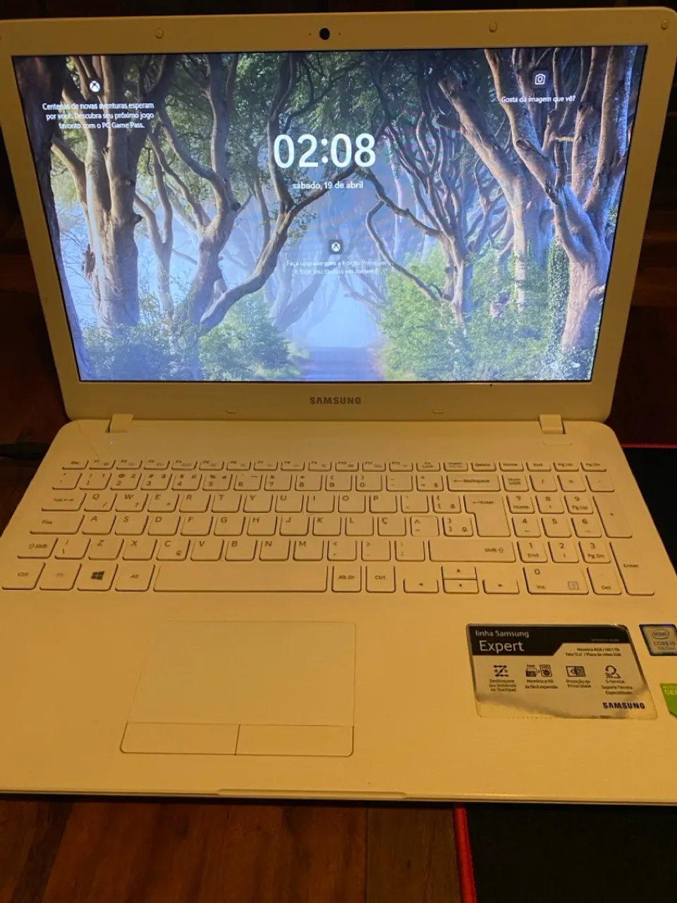 Notebook Samsung X23 linha expert branco