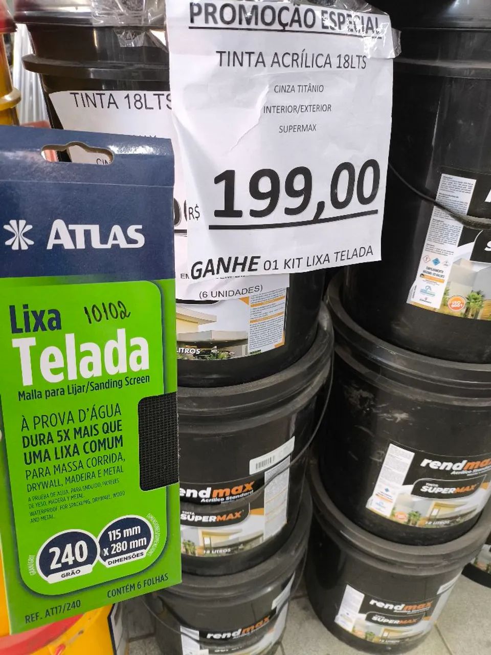 Tinta EXTERNA acrílica 18L Cinza R$199,00 - Foto 3