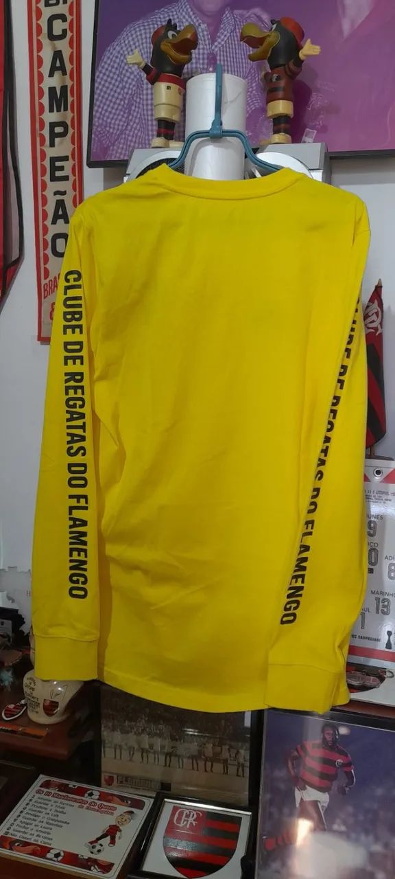 Camisa flamengo adidas  ( manga longa  / amarela  ) - Foto 2