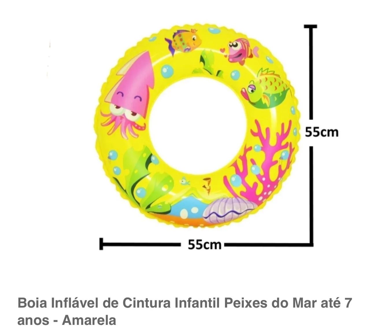 Bóia inflável de cintura peixes do mar Amarela  -NOVA  - Foto 2