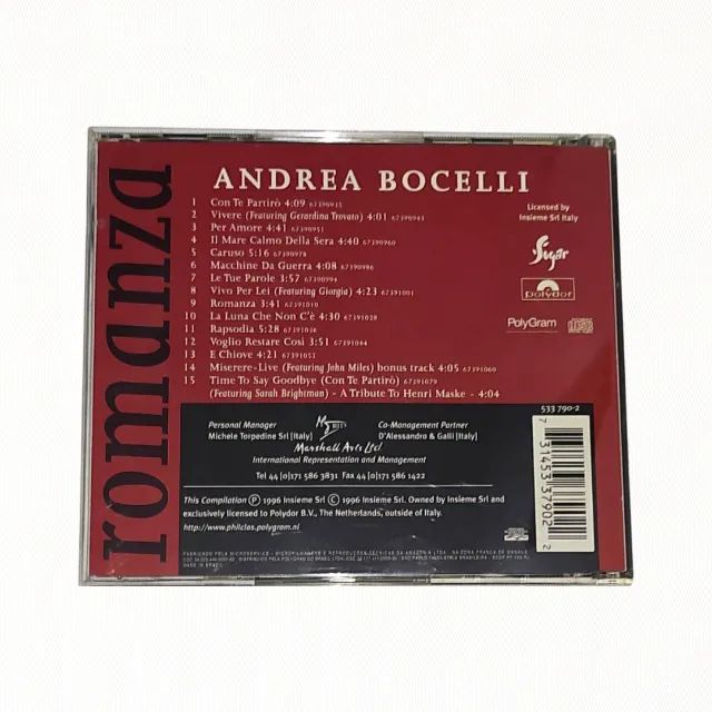 CD Andrea Bocelli Romanza - Foto 2