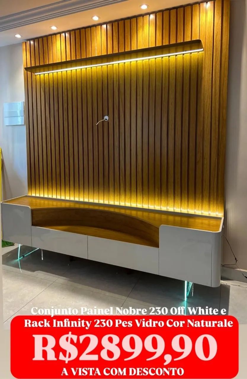 Painel Ripado Nobre + Painel Nobre 85"64169308827905122