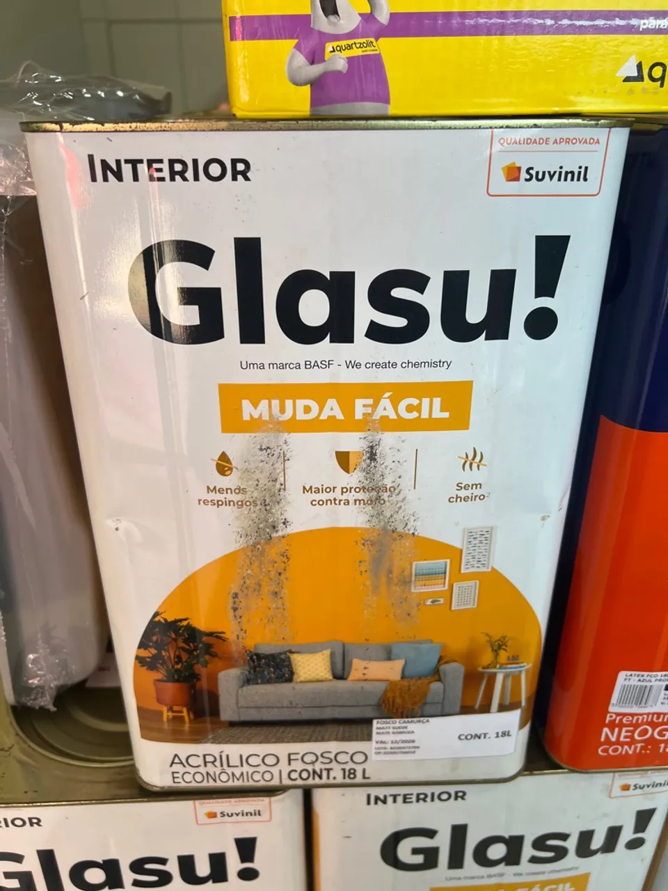Tinta suvinil cor camurça 18L queima de estoque na Cuiabá tintas