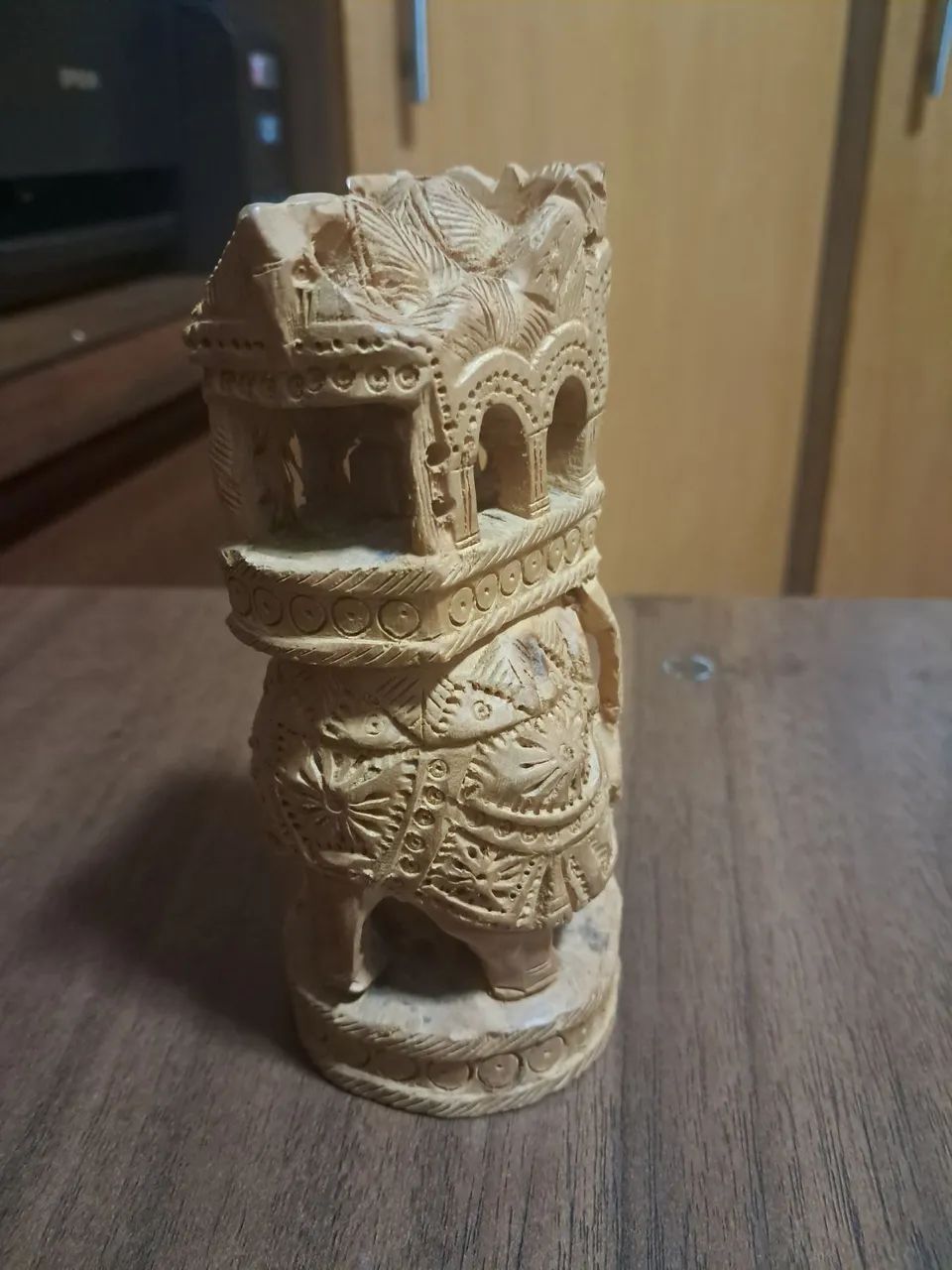 Escultura - Elefante Indiano - Madeira - Foto 2