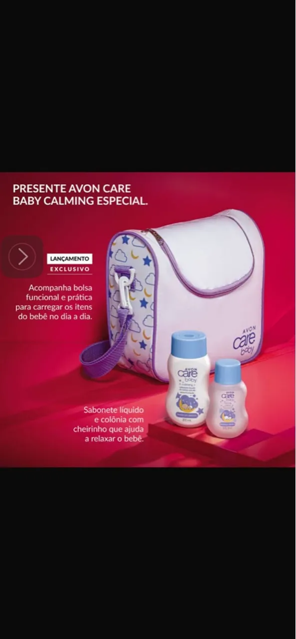 Kit Avon Care Baby Calming Especial - Bolsa e Produtos
