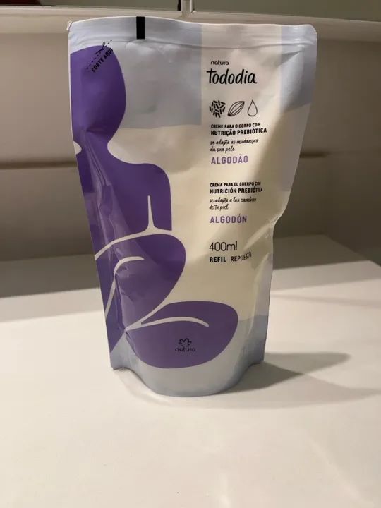 Creme para o Corpo Tododia Algodão 400ml Refil