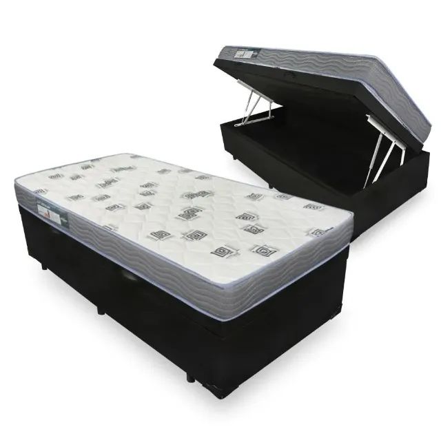Colchão Solteiro Light D33 + Base Box Baú Branco - Ortobom Produto Novo Entrega Rápida - Foto 3