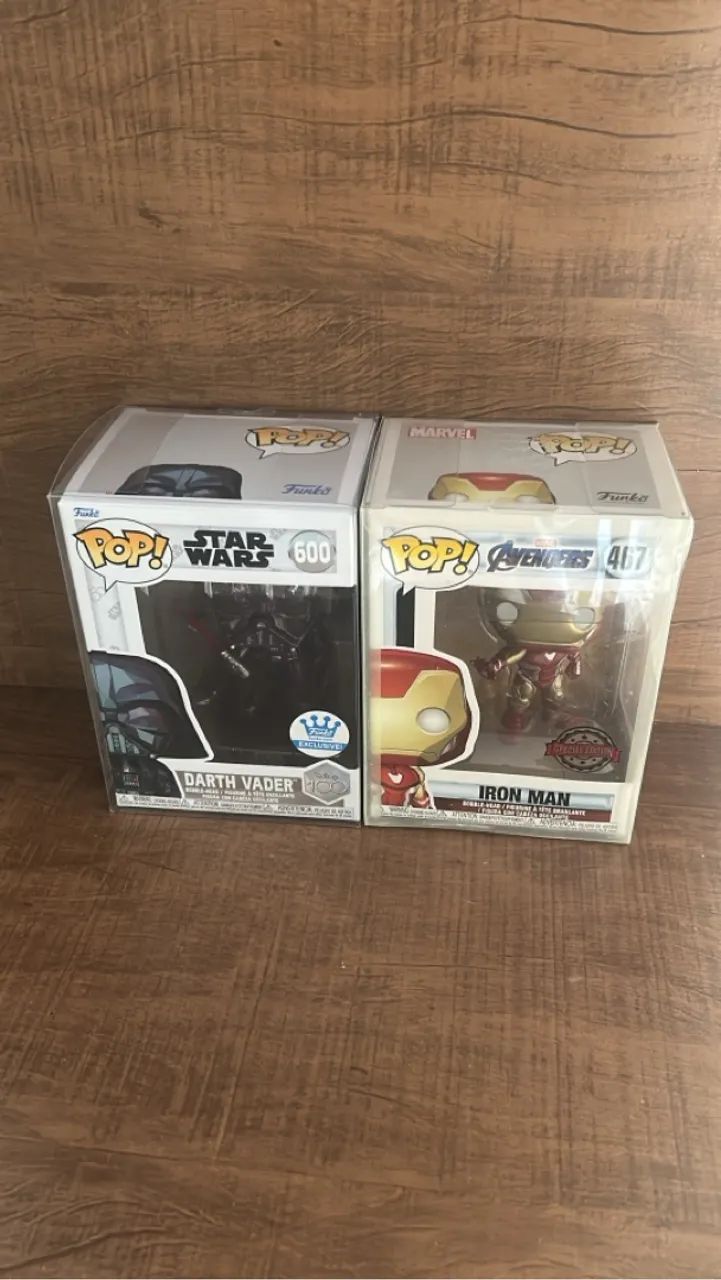 Bonecos Funko Pop! Darth Vader e Iron Man - Edição Limitada