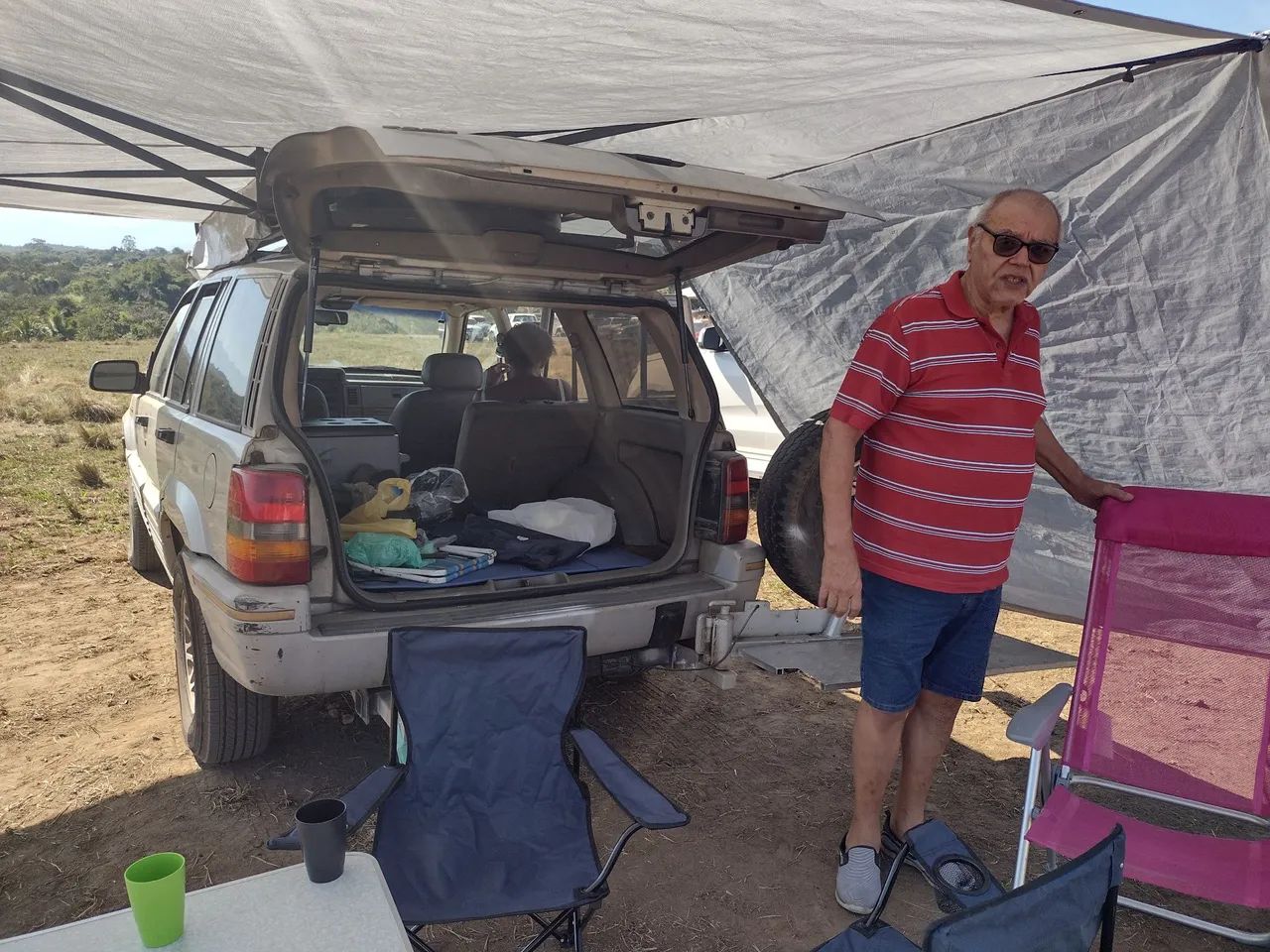 Roof rack and batwing roof tent. Fits any vehicle.