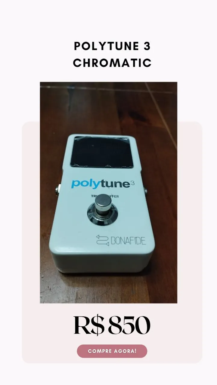 Pedal Afinador Chromatic Polytune 3