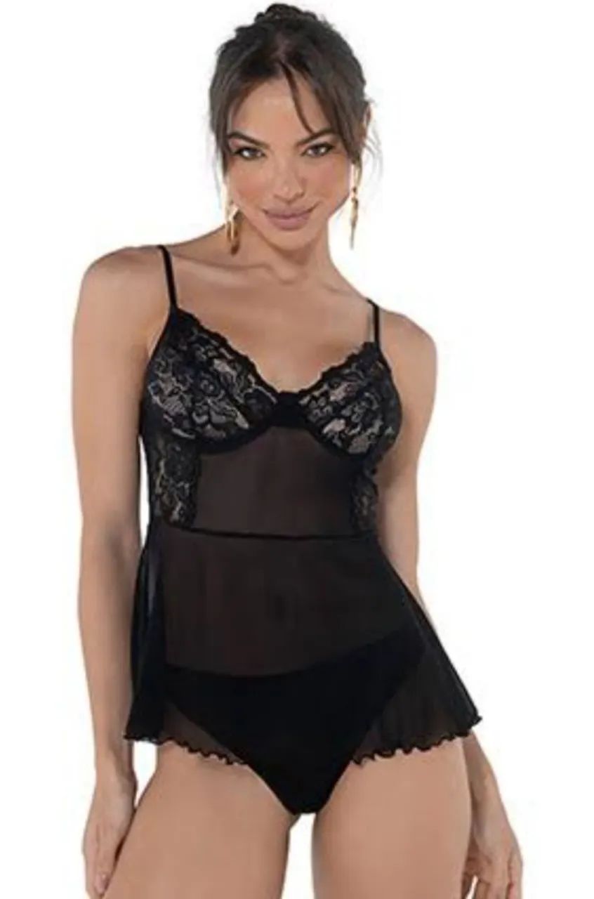 Camisola em tule detalhes em renda  - Foto 2