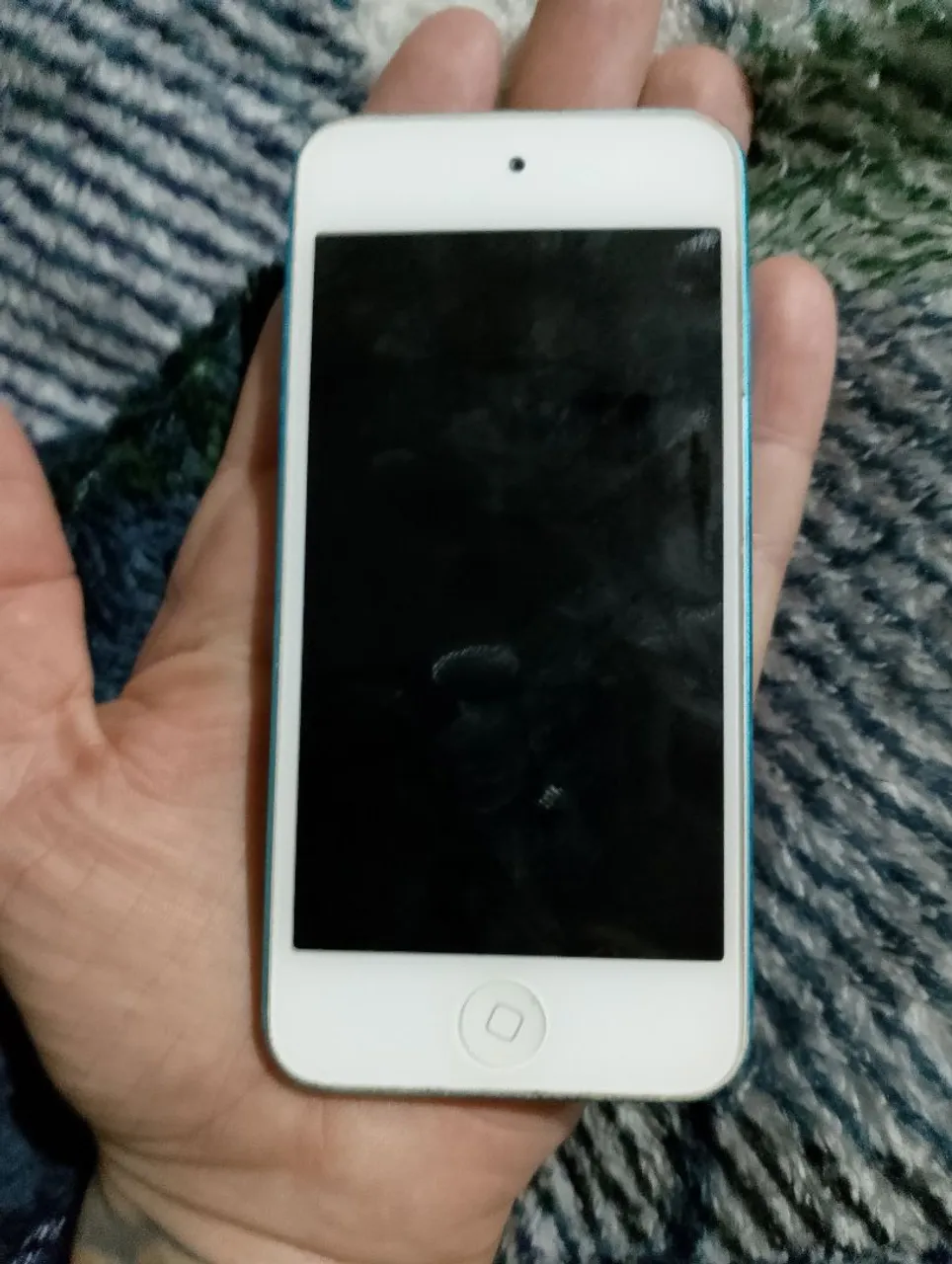 Ipod branco i azul: